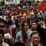 MANIFESTANTES PROTESTAN CONTRA HUMALA AL CUMPLIR DOS AÑOS DE SU GOBIERNO