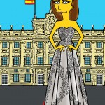 Queen Letizia Ortiz Spain King Felipe VI Simpsonized The Royal Palace Madrid Art Cartoon Pop Icon Best Look Celebrity Style Fashion Royal Artist aleXsandro Palombo Humor Chic 5 Web