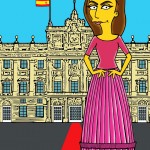 Queen Letizia Ortiz Spain King Felipe VI Simpsonized The Royal Palace Madrid Art Cartoon Pop Icon Best Look Celebrity Style Fashion Royal Artist aleXsandro Palombo Humor Chic 8 Web