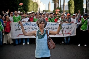 Manifestación en Marruecos. Imagen de Pablo Tosco
