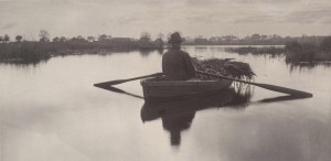 Peter Henry Emerson - "Rowing home the Schoof-Stuff from Life and Landscape on the Norfolk Broads", 1886