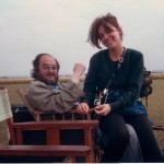 Con Stanley Kubrick en el rodaje de "La chqueta metálica", 1986