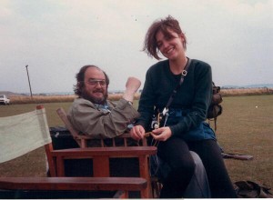 Con Stanley Kubrick en el rodaje de "La chqueta metálica", 1986