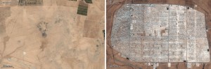 Campo de refugiados de Zaatari, antes y después