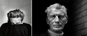 Izquierda, James Dean, 1955 © Phil Stern / Derecha, Samuel Beckett, 1976 © Jane Bow