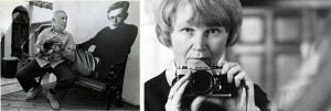 Izquierda, Phil Stern, Foto: Los Angeles Times / Derecha, Jane Bown – Autorretrato © Jane Bown / The Observer