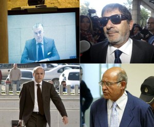Cuatro imputados por corrupción, algunos cumpliendo condena en la cárcel: Luis Bárcenas (Gürtel), Francisco Javier Guerrero (ERE andaluces), José María del Nido y Díaz Ferrán.