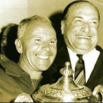 Narcís de Carreras (presidente) y Salvador Artigas (entrenador) cuando el FC Barcelona ganó la Copa del Generalísimo de 1968